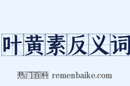 叶黄素反义词是什么意思的图片